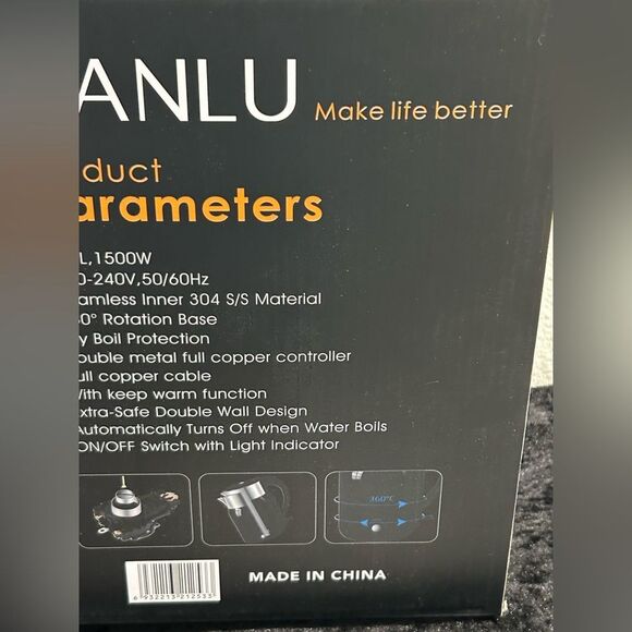 Vanlu Electric Kettle - Keep Warm Function - NIB - Picture 5 of 5